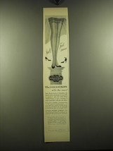 1949 Gotham Gold Stripe Shell Foot Stockings Ad - The gold stripe tells - $18.49