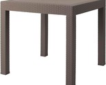 Patio Dinning Table, Outdoor Resin 31.5&quot; Square Table With Umbrella Hole... - $259.99