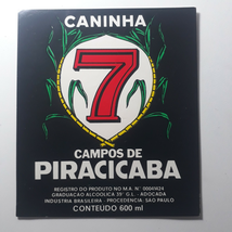 Original Brandy Label Caninha 7 C. de Piracicaba Aguardente Cana Cachaça... - $9.90