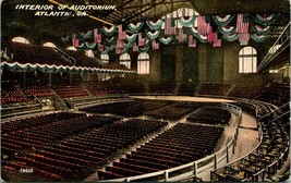 Vtg Postcard c 1908 Interior of Auditorium - Atlanta Georgia Unused - £9.33 GBP