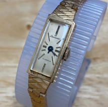 VTG Lausanne Lady 17 Jewels Gold Tone Long Rectangle Hand-Wind Mechanical Watch - £20.90 GBP