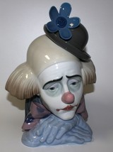 Lladro Pensive Clown Bowlers Hat 10” Tall Porcelain Gloss Figurine, 5130 - £111.54 GBP