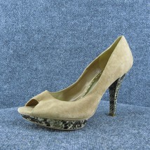 BCBG Taraz Women Platform Heel Shoes Brown Leather Size 10 Medium - £13.41 GBP