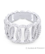 Right-Hand CZ Crystal .925 Sterling Silver w/ Rhodium Multi Open-Oval Wi... - $62.74 CAD+