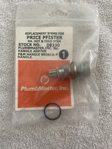 PlumbMaster Hot/Cold Stem For Price Pfister Faucets -09330 - P&amp;M Handle ... - $9.95
