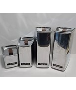 Vtg 50’s Canister Set Lincoln BEAUTYWARE Chrome 4 MCM Tea Coffee Flour  ... - $59.35