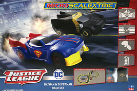 2019 Micro Scalextric Batman v Superman G1151T HO Slot Car RACE SET Bat.... - £46.98 GBP