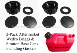 2 Pk Wedco Briggs Gas Can Base Solid Caps Blind Closed Storage Lid Viton Gasket - £8.96 GBP