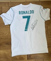 Real madrid Home Jersey 2018 With Ronaldo Printed Signature //FREE SHIPPING - £75.76 GBP