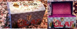 Disney Frozen Olaf &amp; Sven Toy Box/Treasure Chest Cardboard  Purple Blue 12 x 8&quot; - £17.65 GBP