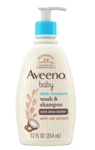 Aveeno Baby Daily Moisturizing 2-in-1 Body Wash &amp; Shampoo 12.0fl oz - £37.23 GBP