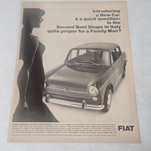 Fiat Second Best Shape in Italy Quite Proper for a Family Man Print Ad 1966 - £4.73 GBP