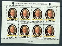 Liberia 1982 Mini-Sheet of 8 (Kleinbogen) US Presidents Herbert Hoover MNH 9245 - £5.52 GBP
