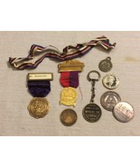 (9) 1919-1960 Freemasons Masonic Medals Ribbons Medallions Lot Named Gra... - £116.80 GBP