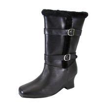 PEERAGE Rihanna Women Wide Width Fleece Lined Leather Boots with Side Zi... - $119.95