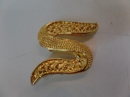 Unbranded Vintage Goldtone &quot;S&quot; or Zig Zag Brooch Pin 2&quot; X 2&quot; - $17.82