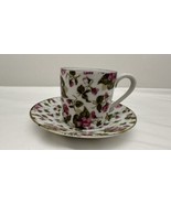 Vintage MV-2120 Purple Floral Demitasse Cup &amp; Saucer Gold Trim - €25,54 EUR