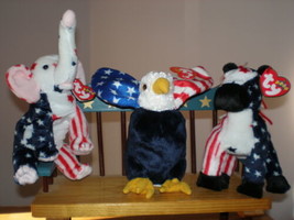 Ty Beanie Baby Soar, Righty, Lefty, 2000 Patriotic Collectors Quality MW... - $19.99