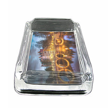 Amsterdam Netherlands D1 Glass Square Ashtray 4&quot; x 3&quot; Smoking Cigarette Bar - £38.96 GBP
