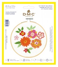 DMC Beginners Cross Stitch Kit XS Japanese Flowers BK1913 - $8.43