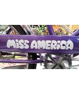 Large White Miss America Chainguard Decal fit Huffy Muscle Bike Bicycle ... - $24.70
