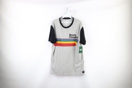 New Roots Canada Mens Large Spell Out Rainbow Light Beams Short Sleeve T-Shirt - £27.25 GBP