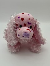 Ganz Webkinz Love Spaniel Dog Plush HM386 Pink Hearts Stuffed Animal Toy - £8.84 GBP