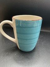 Royal Norfolk Turquoise Blue Swirl Stoneware 12 Oz. Coffee Mug - £8.44 GBP