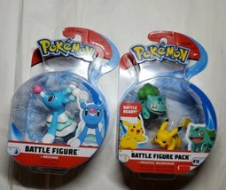 New 2018 Pokemon Battle Ready Battle Figure Pack Pikachu vs Bulbasaur + Brionne - £19.70 GBP