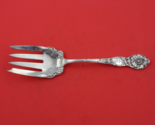 Wild Rose by Watson Sterling Silver Cold Meat Fork 7 3/8&quot; Serving Heirloom - £149.02 GBP
