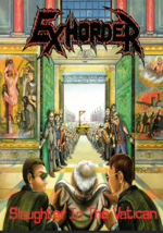 EXHORDER Slaughter in the Vatican FLAG CLOTH POSTER WALL TAPESTRY Thrash... - $20.00
