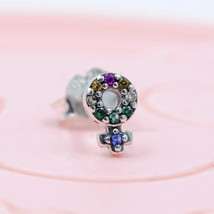 Me Collection Sterling Silver My Girl Pride Single Stud Earring with CZ ... - $8.80