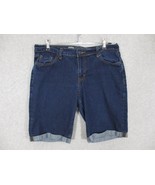 Old Navy The Sweetheart Women&#39;s Jean Shorts Mid Rise Dark Wash Bermuda C... - $10.69