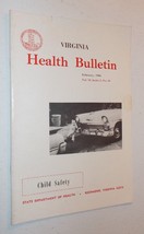 vtg 1966 VA Virginia Health Bulletin - State Dept -Child Safety accident... - £7.42 GBP