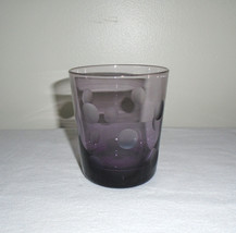 Waterford Marquis Polka Dot Purple Crystal Double Old Fashioned Glass - $49.50