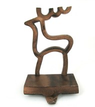 Rustic Reindeer Christmas Stocking Holder Brown Modern Silhouette 1.8 lb... - $16.09