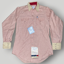 Vintage Deadstock Rockmount Ranchwear Striped Two Tone Pearl Snap Medium... - $53.22