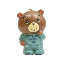 Vintage Russ Berrie Candle Teddy Bear in Pajamas  Love You - $14.99
