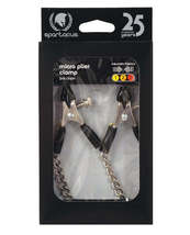 Spartacus Adjustable Micro Plier Nipple Clamps w/Link Chain - £27.81 GBP