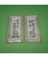 Vintage “Four Seasons” MetalCraft MCM 3D Floral Wall Art Set of 2, Sprin... - $373.68 MXN