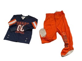 Vintage NFL Team Chicago Bears 2 piece pajama set Snaps together waist F... - $9.89