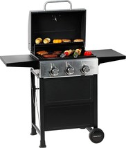 Master Cook 3 Burner Bbq Propane Gas Grill, Stainless Steel 30,000 Btu Patio - £204.84 GBP