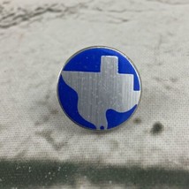 Lapel Pin Texas Shape Blue Silver - $7.91