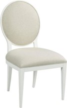 Side Chair WOODBRIDGE 18th C French Oval Back Tapered Legs Alabaster White O - £861.72 GBP