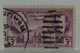 Vintage Stamps America American Usa States 3 Cent Anniversary Texas Alamo X1 B38 - £1.39 GBP