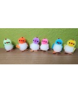 Vintage Easter Felt Pompom Chicks Chickens Made In Taiwan Multicolor - $30.59
