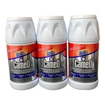 Brillo Cameo Non-Abrasive Aluminum Stainless Cleaner Less Fingerprints Lot of 3 - £19.69 GBP