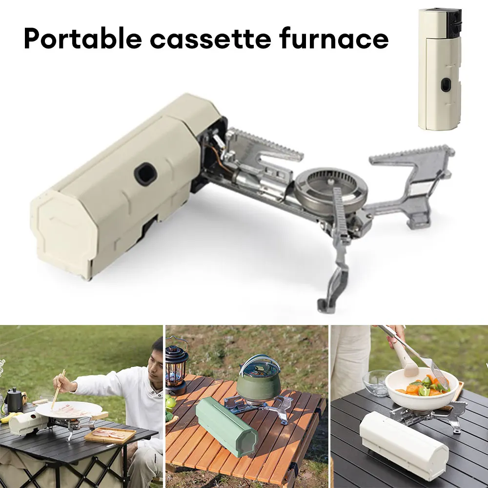 Camping Gas Stove Portable Folding Cassette Stove Outdoor Hiking BBQ Travel - £46.01 GBP