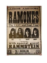 Ramones Affiche Final Tour Tête Shots Concert The - $449.30