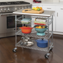 Seville Classics Stainless Steel Kitchen Cart - $181.99